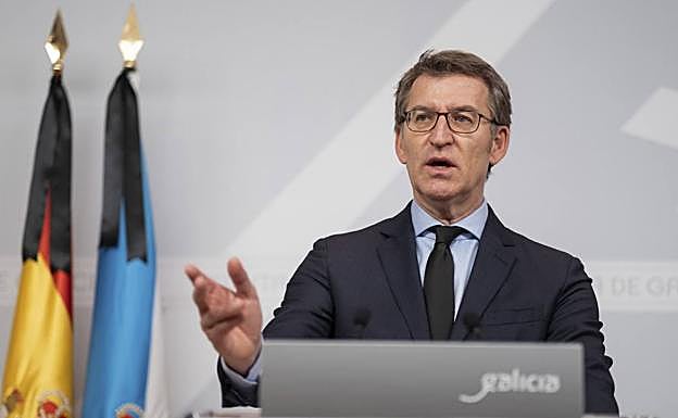 Alberto Núñez Feijóo, en la comparecencia en la que ha anunciado la convocatoria electoral.