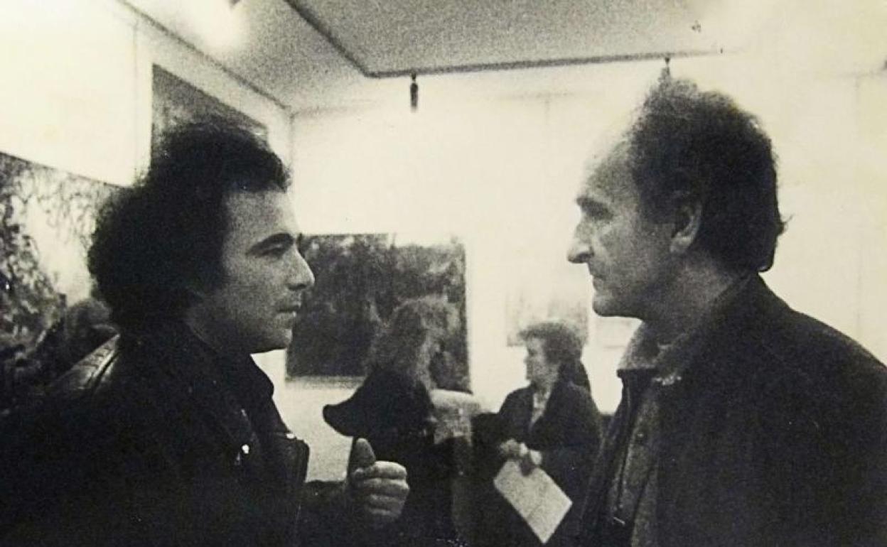 Zumeta y Chillida, en la primera exposición de Alterri. 