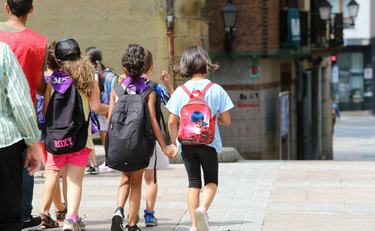 Niños que participaron en los Udalekus de Errenteria el verano pasado. 