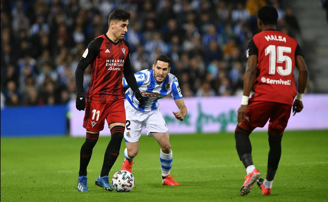 Martín Merquelanz en la semifinal de Copa.