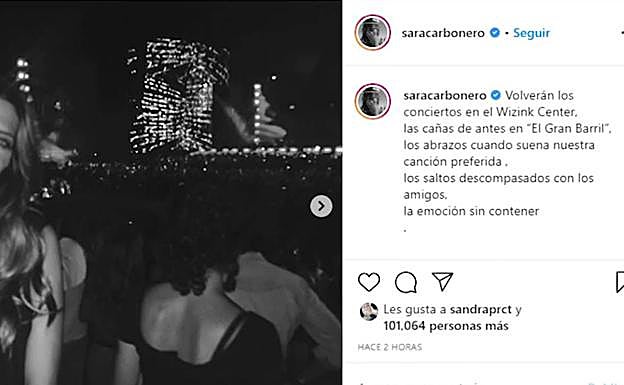 Sara Carbonero rinde homenaje a los conciertos