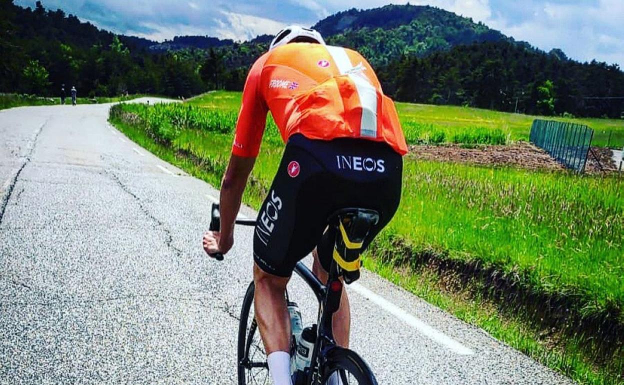 Froome, en la última foto de entrenamiento que ha colgado en sus redes sociales. 