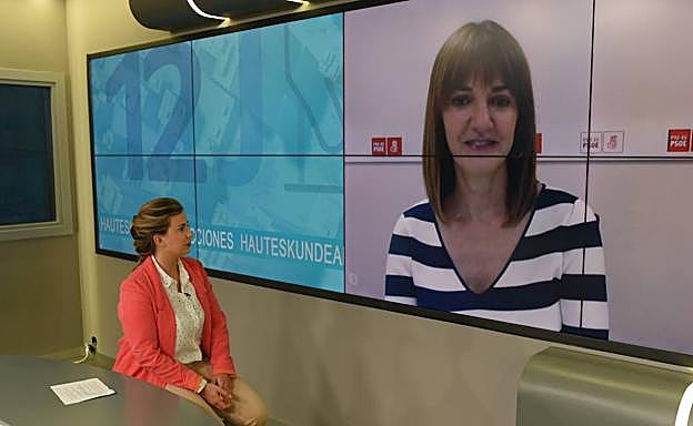 Idoia Mendia: «No hay opción de un tripartito de izquierdas con compañeros de viaje como EH Bildu»