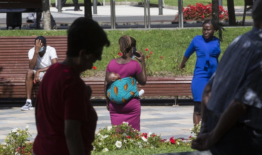 Fotos: Llegada de migrantes a Irun