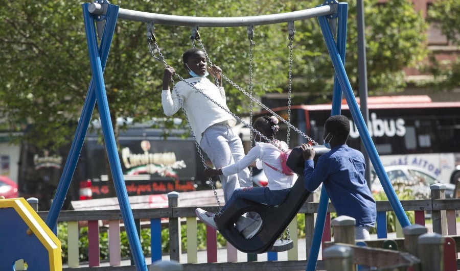 Fotos: Llegada de migrantes a Irun