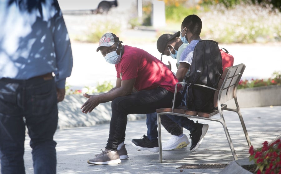 Fotos: Llegada de migrantes a Irun
