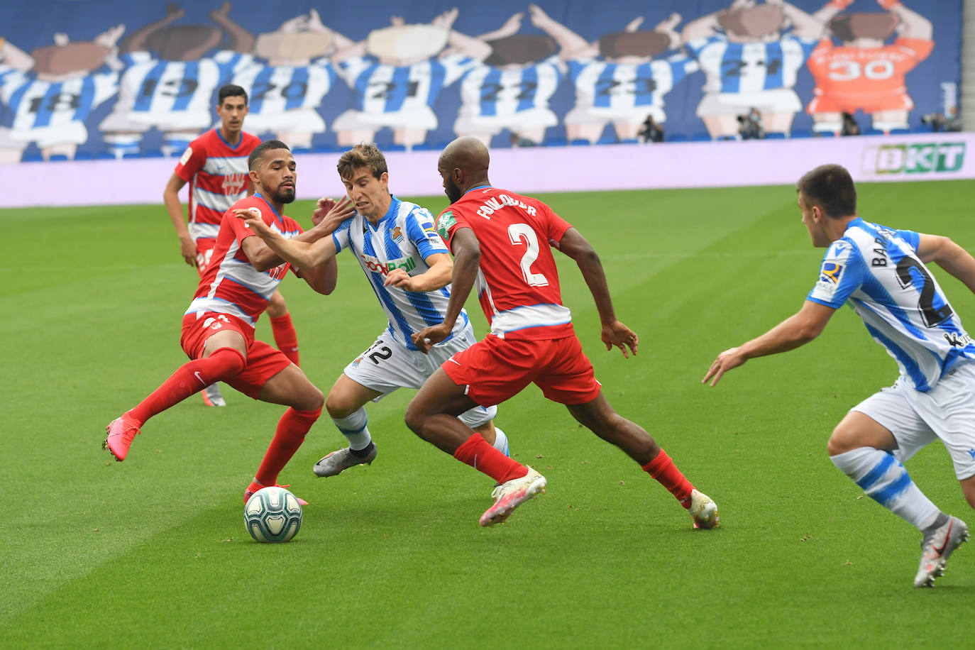 Las imágenes del encuentro disputado entre la Real Sociedad y el Granada en Anoeta