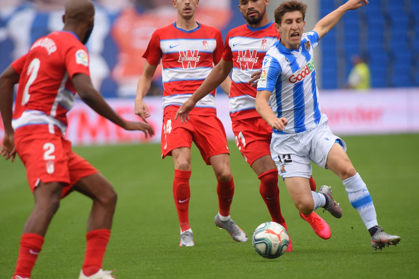 Las imágenes del encuentro disputado entre la Real Sociedad y el Granada en Anoeta