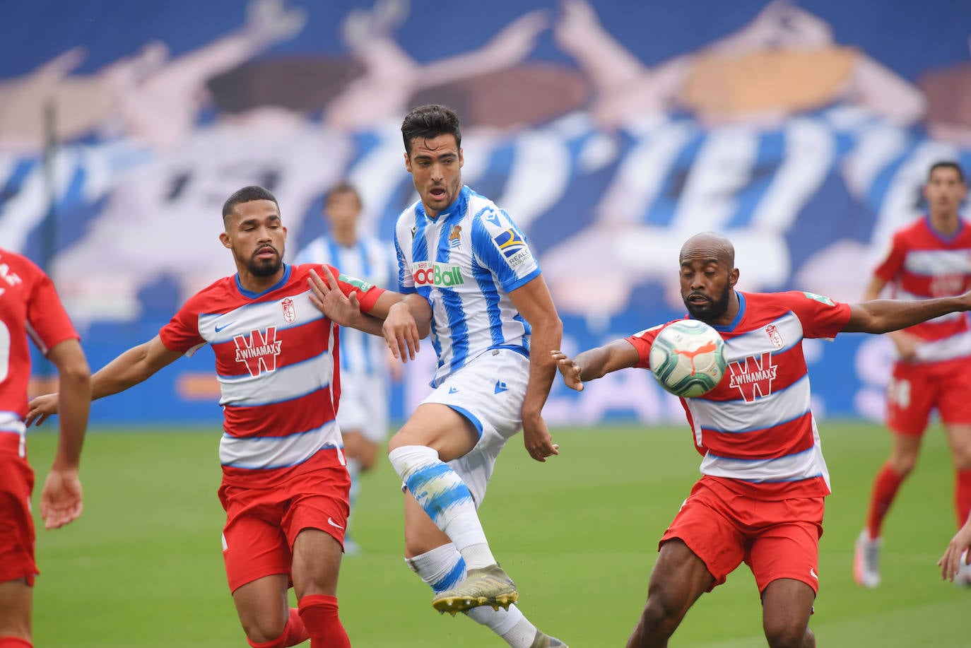 Las imágenes del encuentro disputado entre la Real Sociedad y el Granada en Anoeta