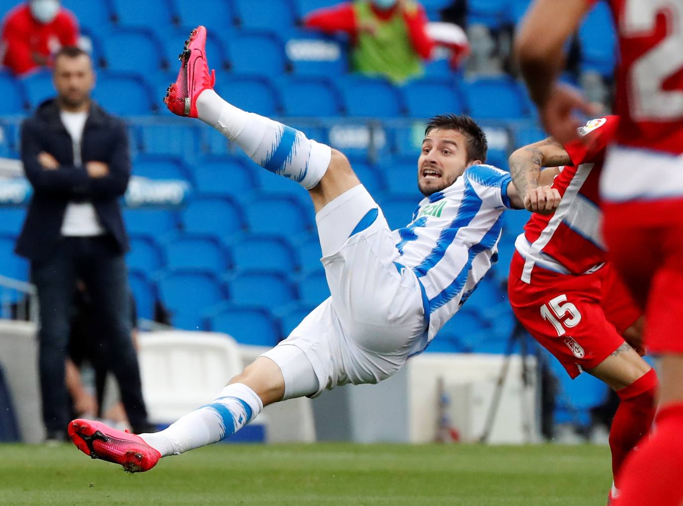 Las imágenes del encuentro disputado entre la Real Sociedad y el Granada en Anoeta