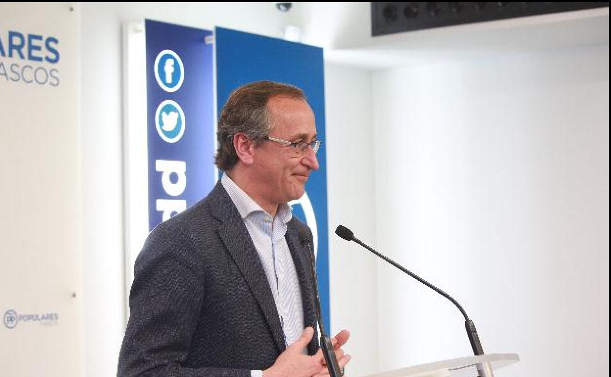 Alfonso Alonso, el día que anunció su marcha del PP.
