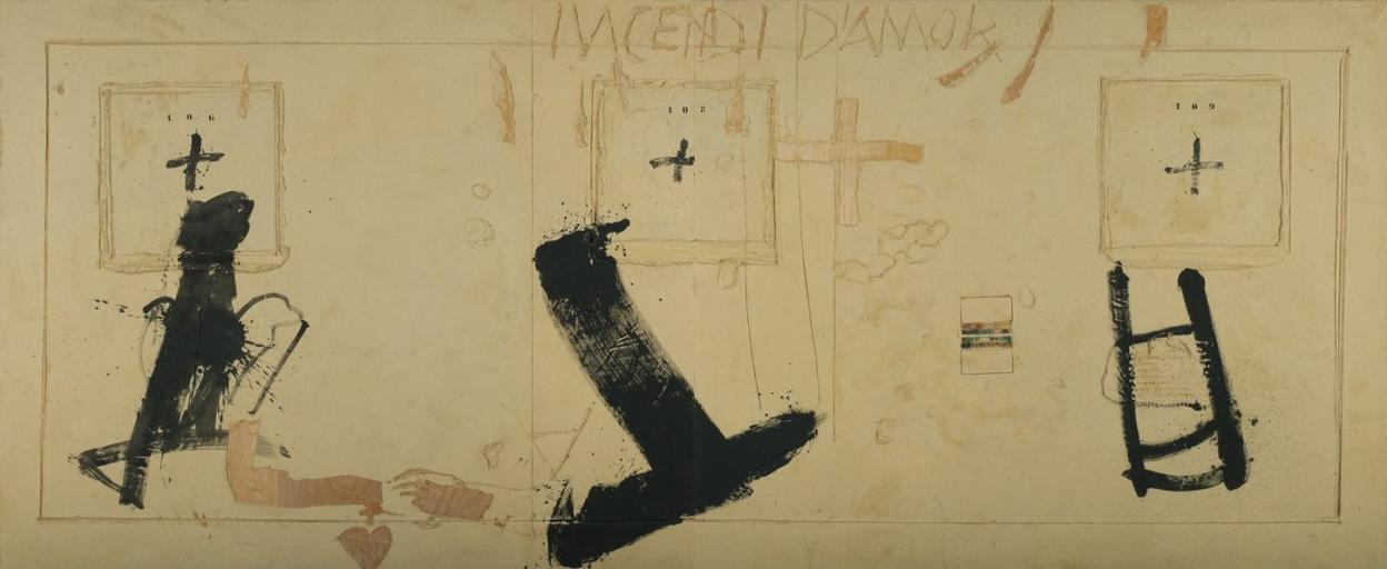 'Incendi' (1991), de Antoni Tàpies. 