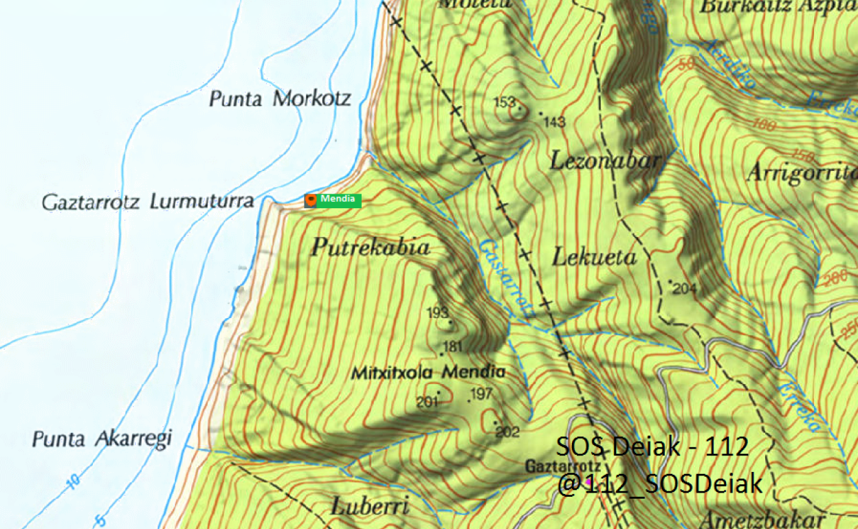 El helicóptero de la Ertzaintza rescata a un hombre en el acantilado de Jaizkibel y a otro en el monte Urbia