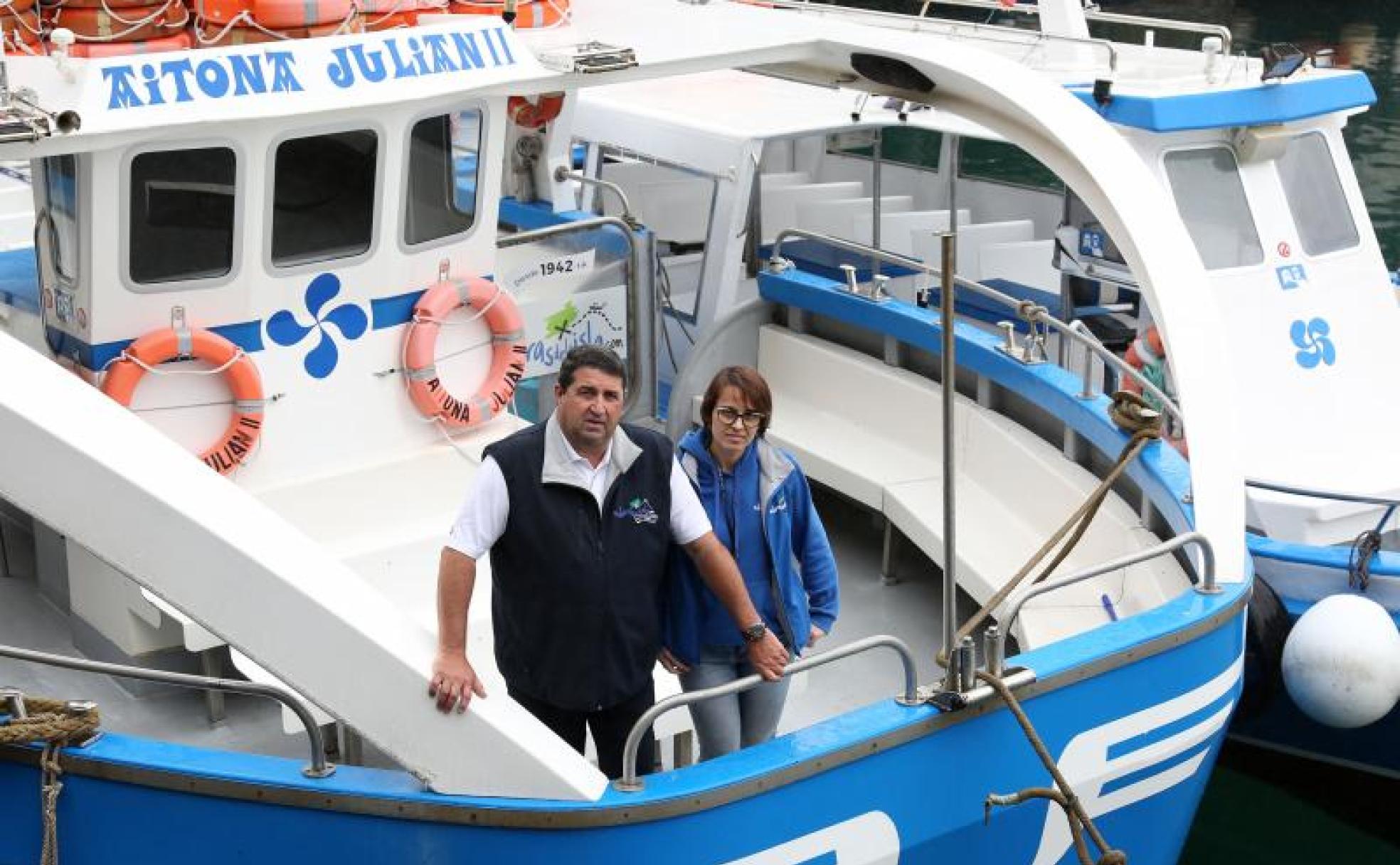 Julián Isturiz y Lorea Moar, en el 'Aitona Julián II