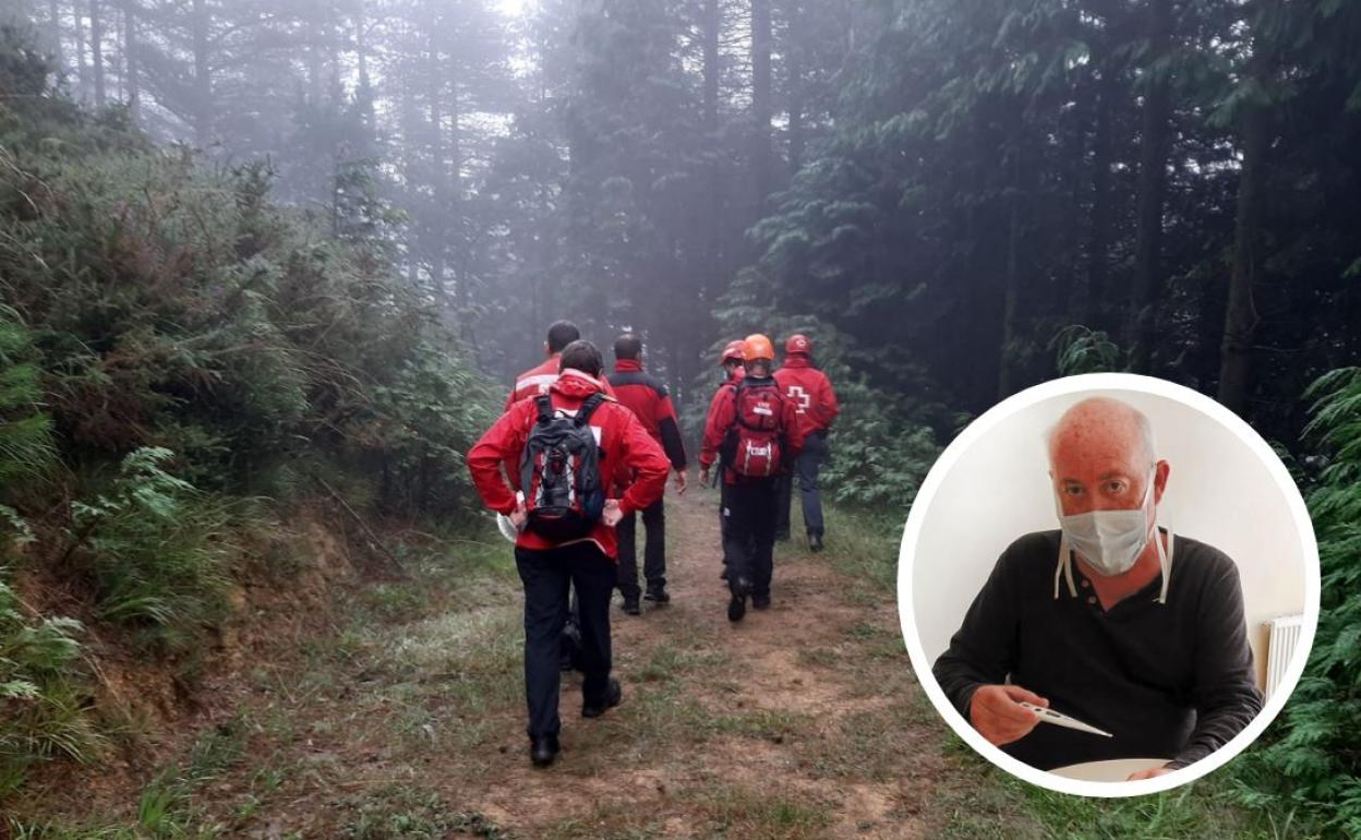 En el dispositivo de búsqueda han participado la Ertzaintza, DYA, Cruz Roja y voluntarios de Zegama. 