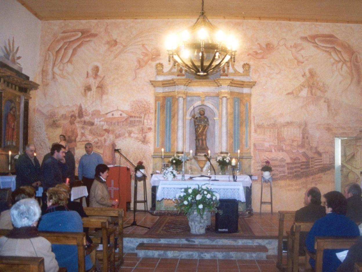 Vista del oficio que sirvió de presentación al mural de la ermita de San Roke el 22 de enero de 2002. 