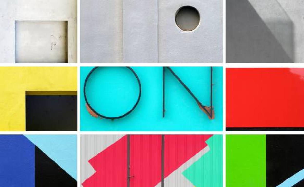 Tres de las obras que se exhiben en Zarautz.