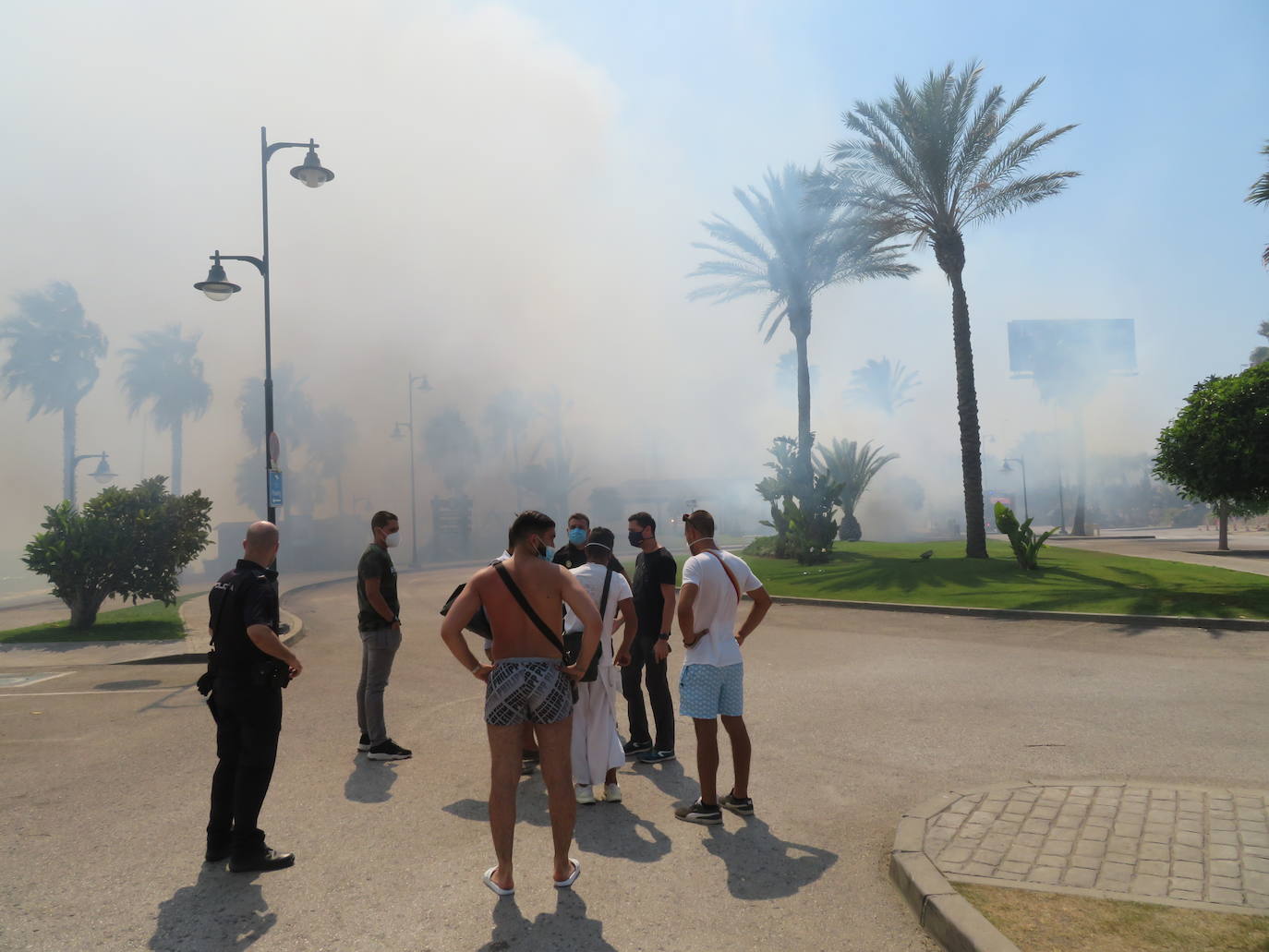 Efectivos del Plan Infoca y del Consorcio Provincial de Bomberos trabajan en la zona