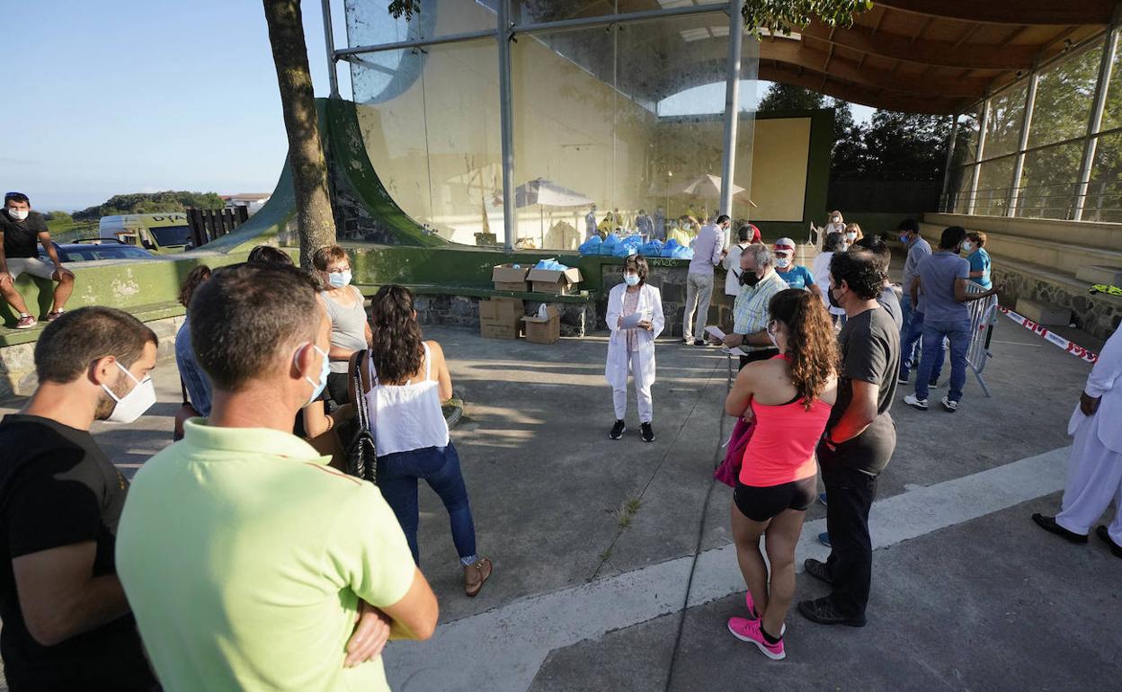 El frontón de Getaria acogió las pruebas PCR.