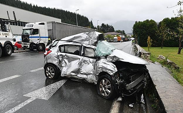 Imagen del vehículo en el que viajaba la víctima.