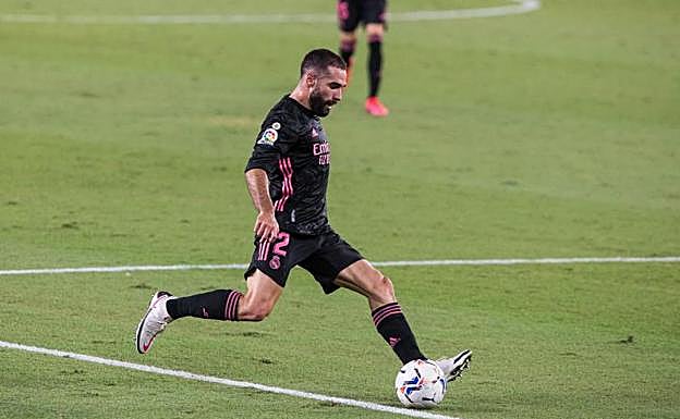 Dani Carvajal, durante el partido ante el Betis. 