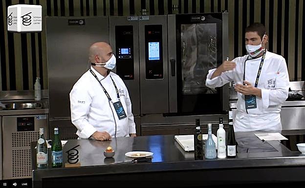 Alfredo Taboada y Luis Arrufat, durante su ponencia.