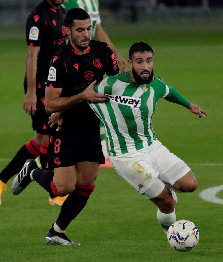 La Real se ha ido al descanso con ventaja en el marcador gracias al gol de Portu en el minuto 43