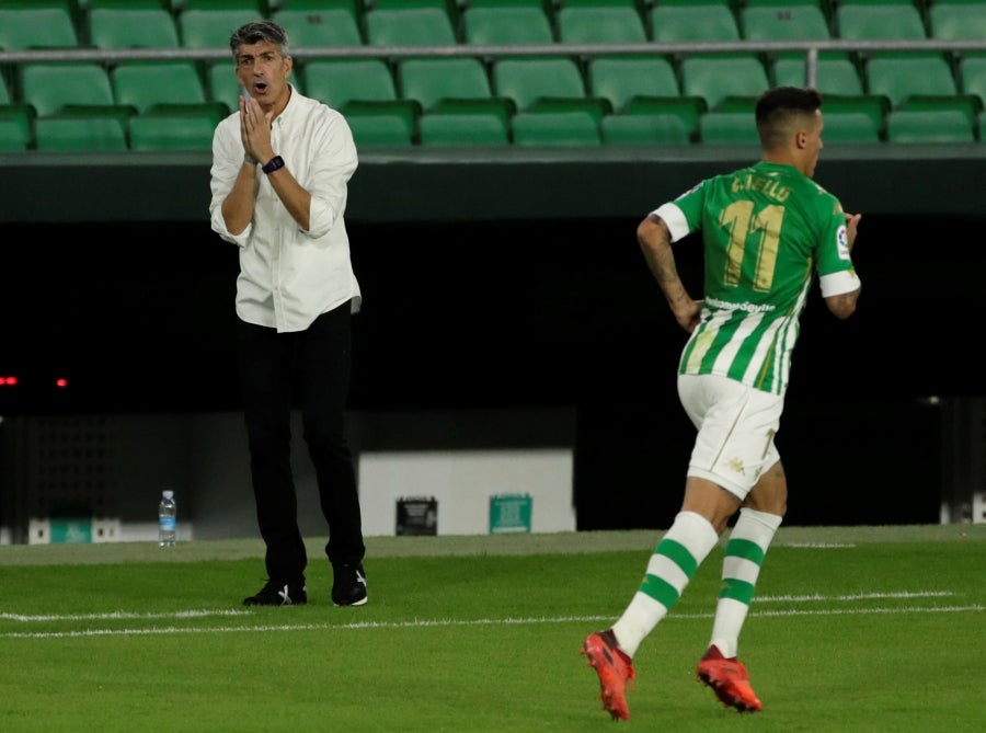 La Real se ha ido al descanso con ventaja en el marcador gracias al gol de Portu en el minuto 43