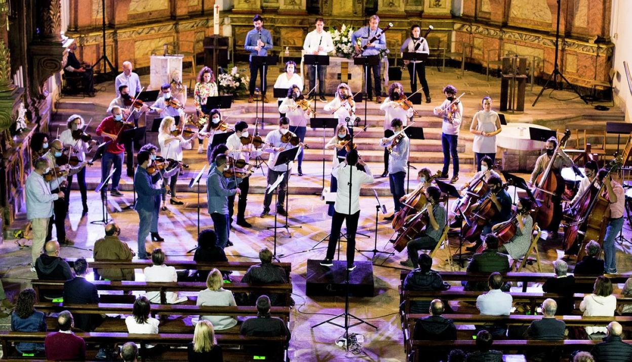 Kamerata Euskdivarius, en el concierto del pasado sábado en Beasain. 