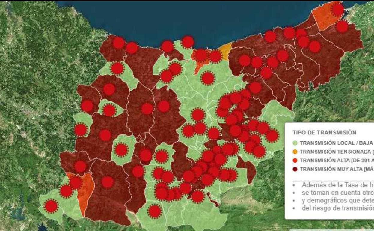 Zarautz, Aretxabaleta, Hondarribia y Orio, los únicos municipios de más de 5.000 vecinos que no están en rojo