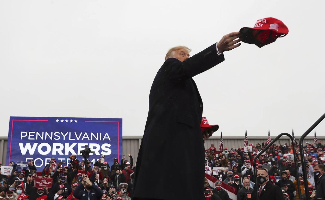 Donald Trump, durante un acto electoral en Pensilvania.