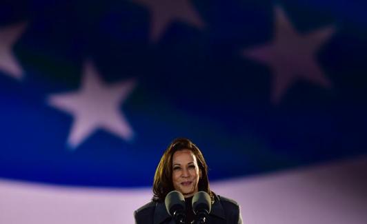 Kamala Harris, el día de las votaciones.