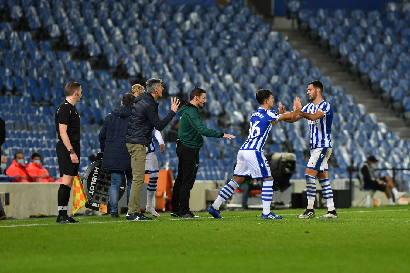 Los txuri-urdin sumaron los tres puntos gracias al gol de Portu en el minuto 58. 