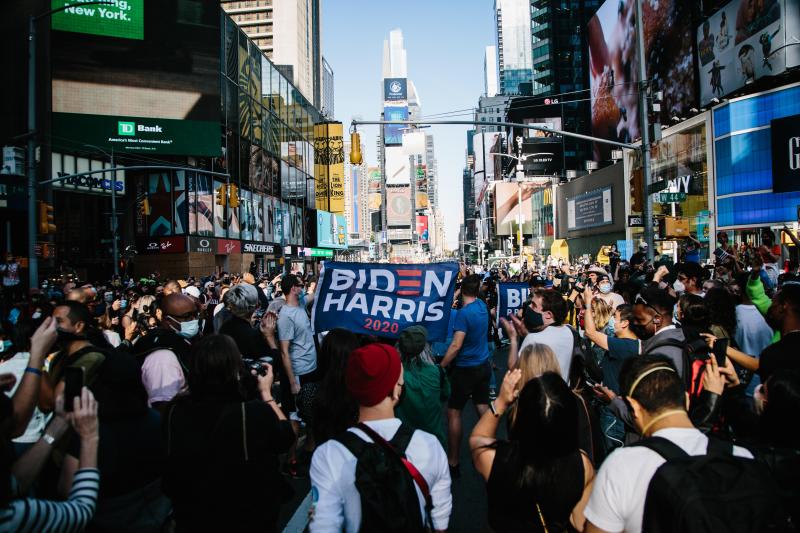 La colorida Nueva York, feudo demócrata, se movilizó por completo para mostrar su apoyo al nuevo mandatario.