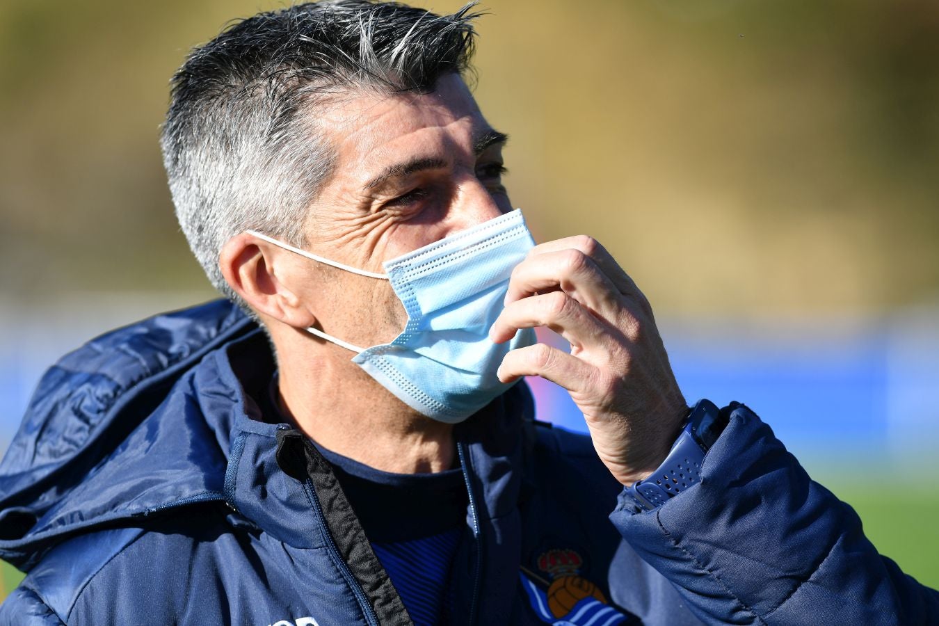 Los jugadores de la Real Sociedad han vuelto a los enrenamientos este miércoles en Zubieta. El susto de la jornada los ha dado Remiro que se ha marchado lesionado