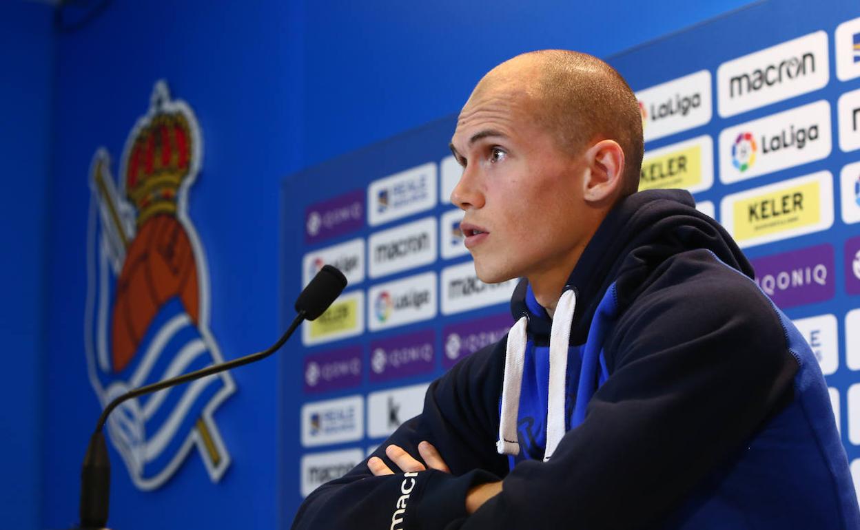 Jon Guridi, este miércoles, en rueda de prensa.