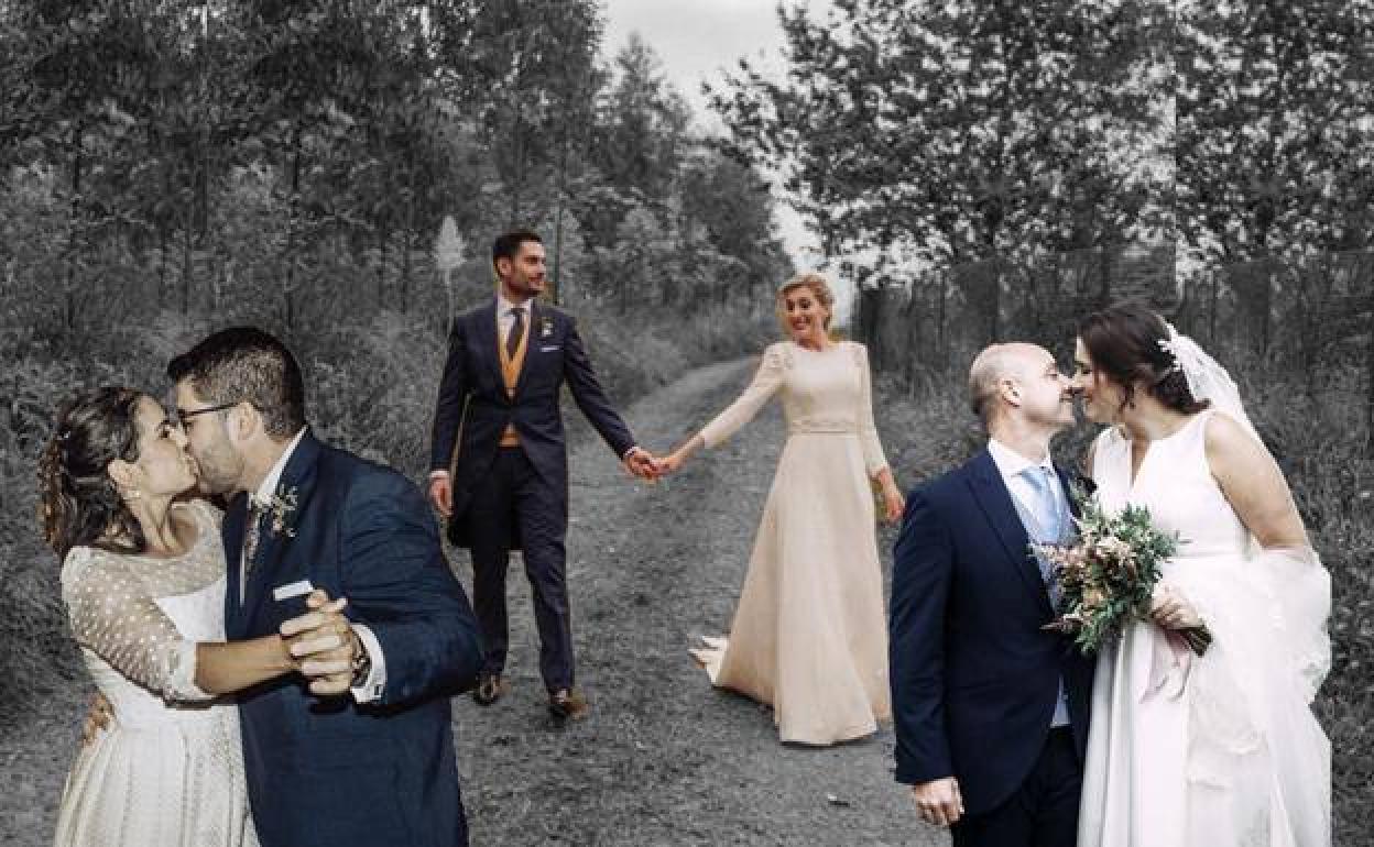 Tres parejas vascas se casan en pandemia: «No hubo desmadre, pero sí fiesta»