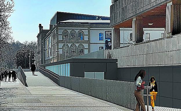 Se podrá acceder desde el paseo Duque de Mandas o desde un ascensor en la plaza Blas de Otero. 