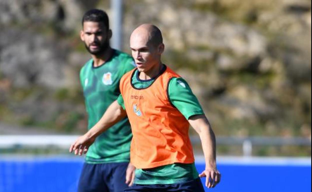Guridi en un entrenamiento hace dos semanas. 