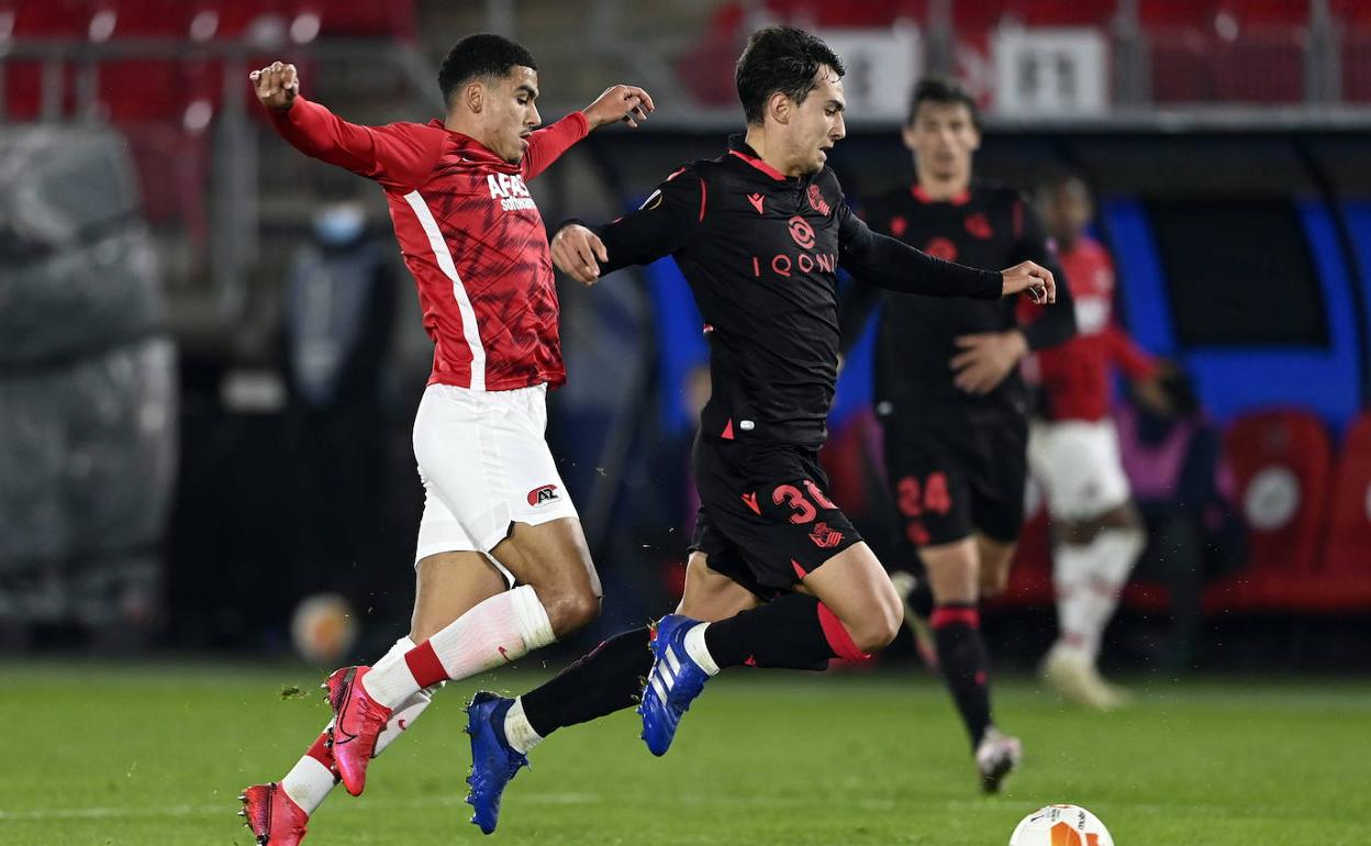 Zubimendi, en un lance del encuentro.