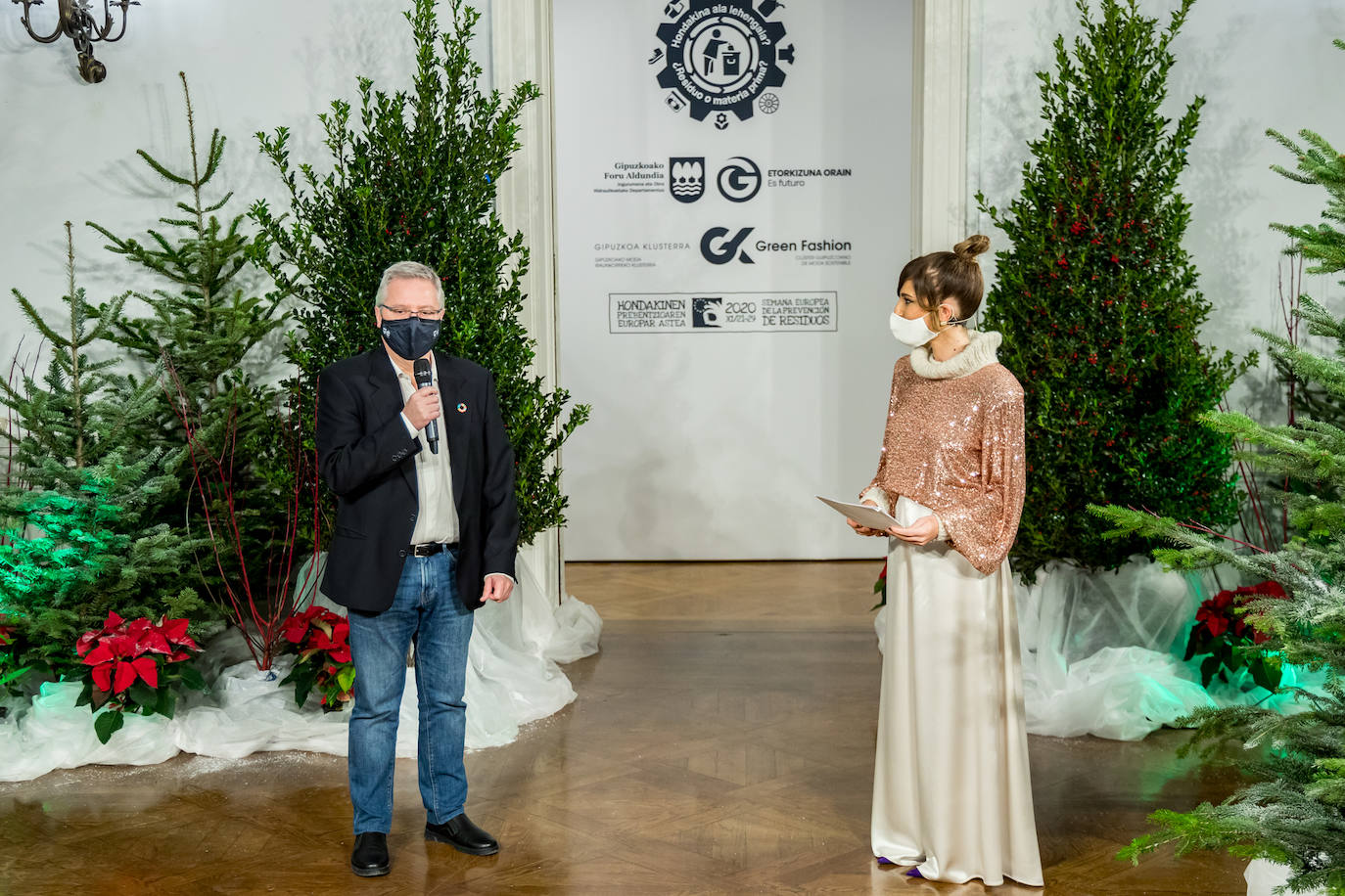 El Palacio Miramar de Donostia acogió ayer a quinta edición del desfile de moda sostenible firmado por 14 diseñadores de GK Green Fashion