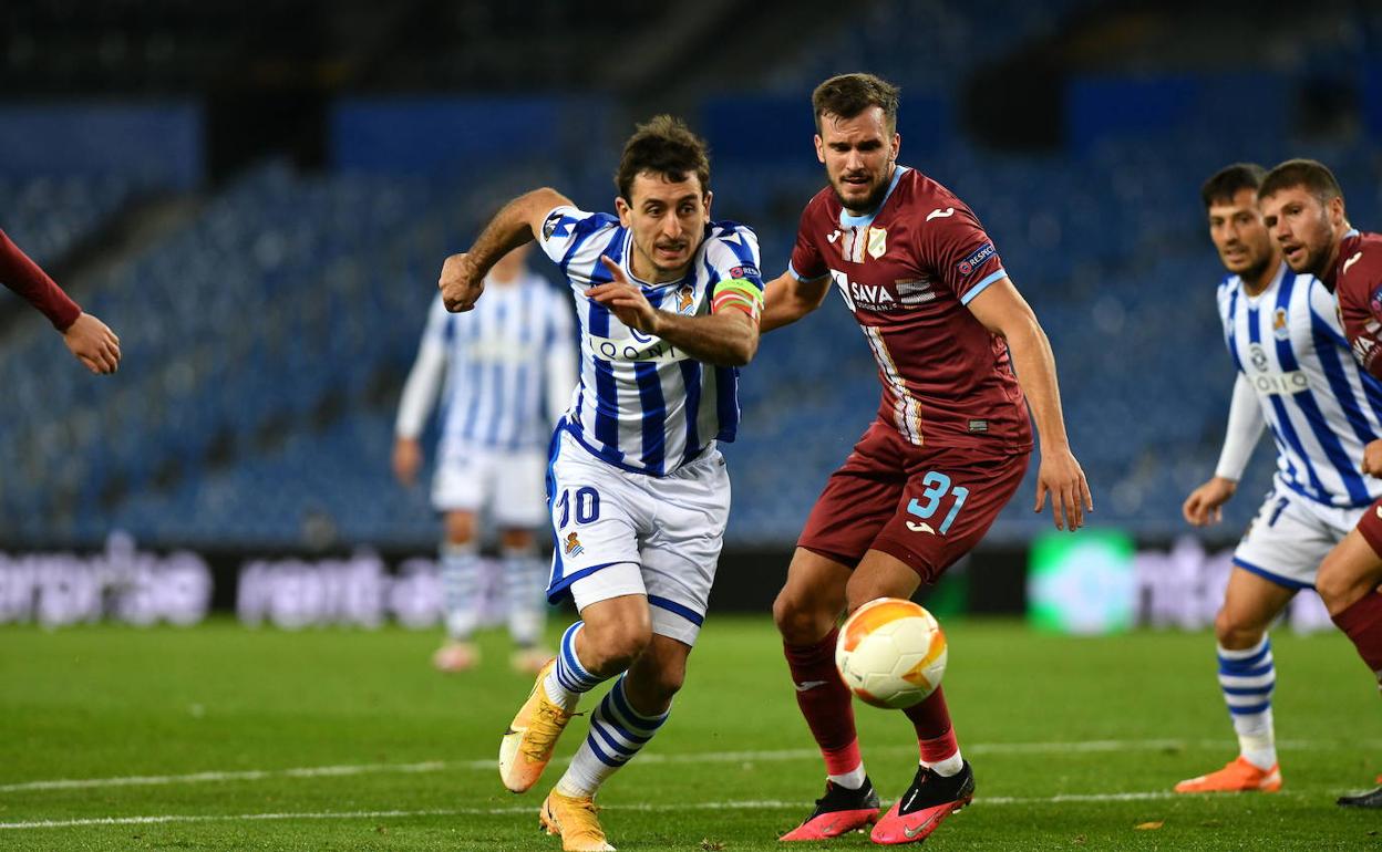 Oyarzabal volvió a realizar ayer un gran esfuerzo.