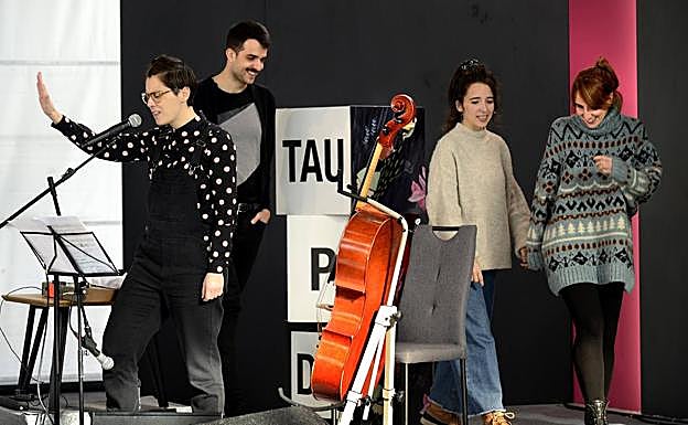 Mursego, Antton Telleria, Miren Amuriza eta Amancay Gaztañaga.