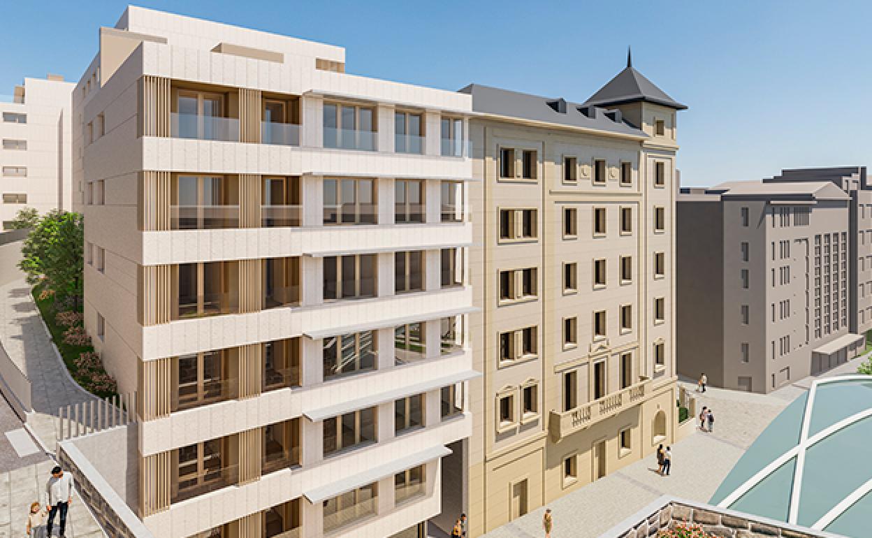 Promoción de 82 viviendas de obra nueva con gimnasio y local comunitarios con cocina para los residentes.