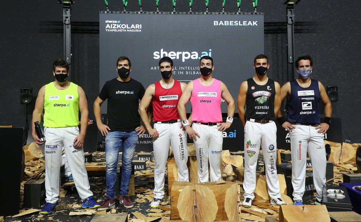 Jon Irazu, Aitzol Atutxa, Julen Alberdi 'Txikia IV', Eneko Otaño, Iker Vicente eta Mikel Larrañaga. 