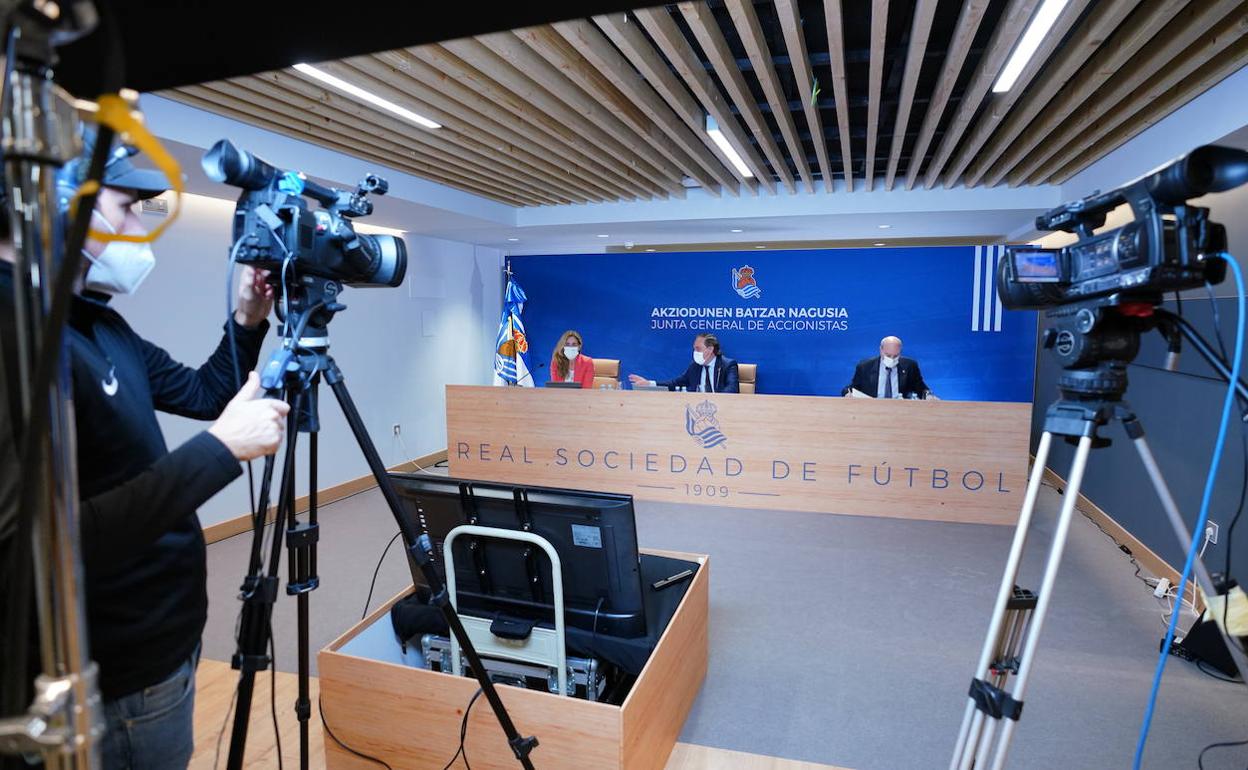 Junta de accionistas de la Real Sociedad. 