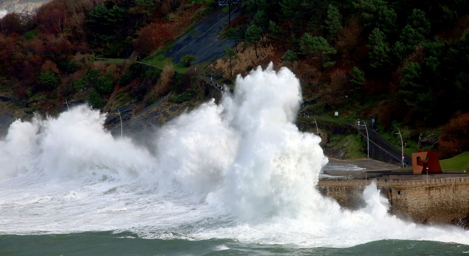 Imágenes del temporal en Donostia
