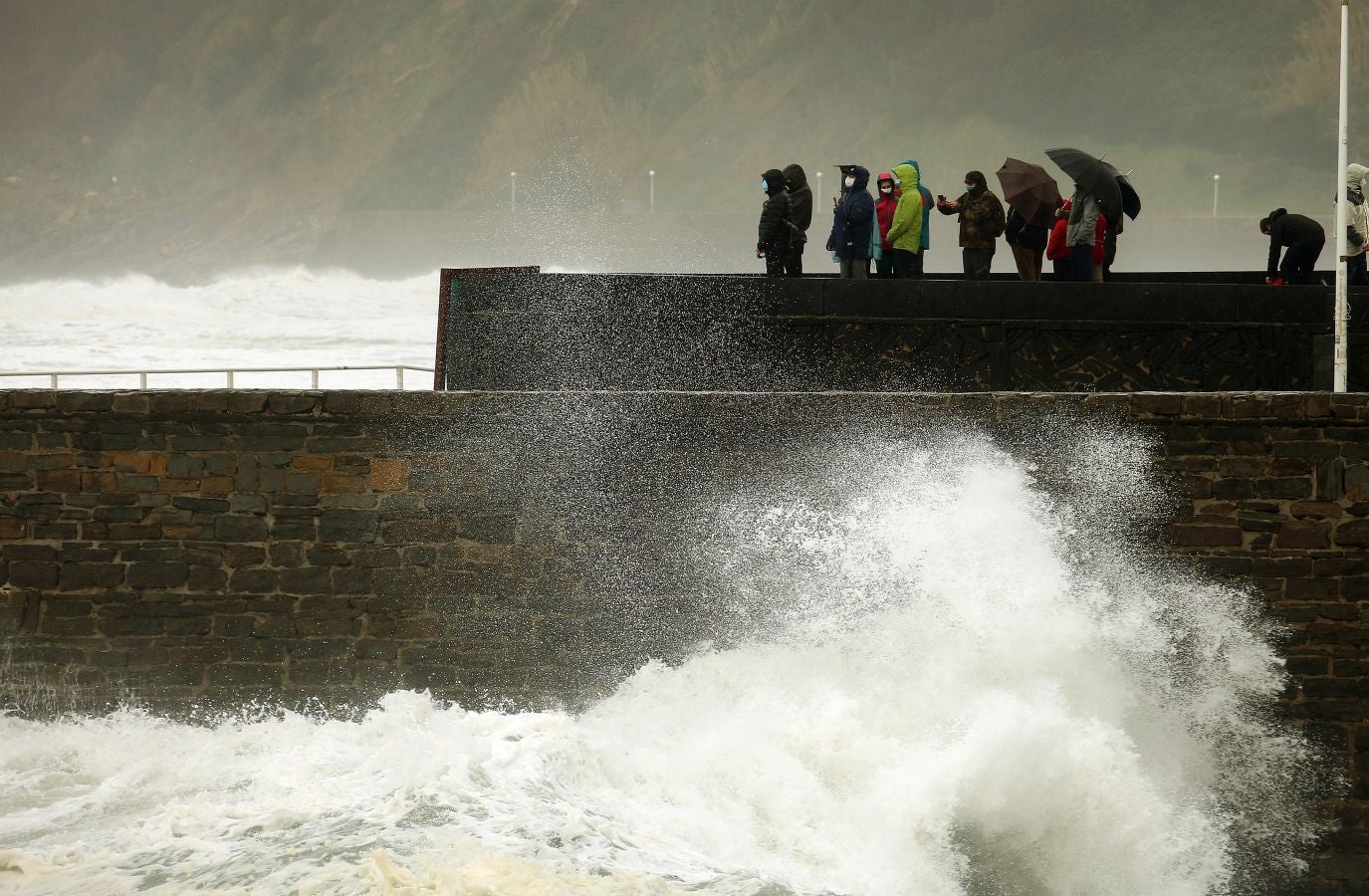 Imágenes del temporal en Donostia