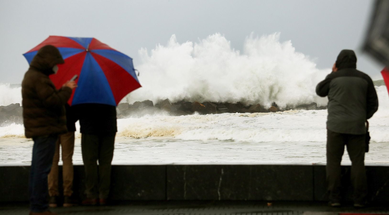 Imágenes del temporal en Donostia
