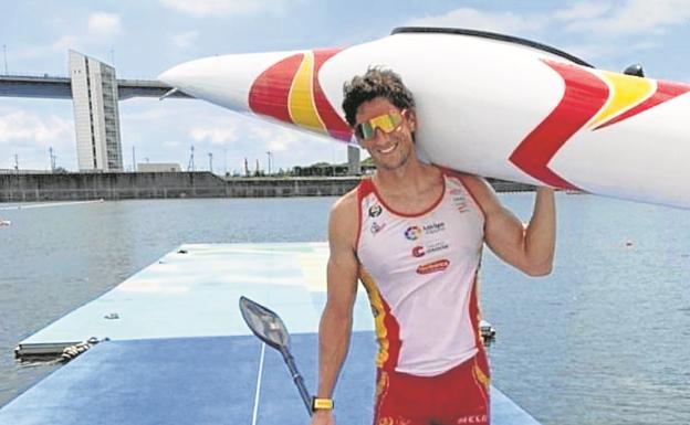 Iñigo Peña, que fue quinto en Río 2016, entrenando en Tokio.